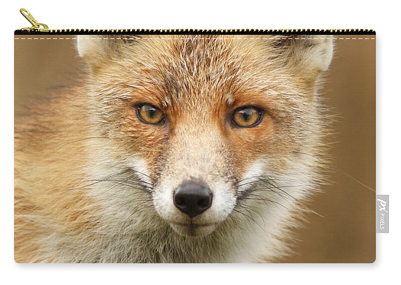 Afternoon Zip Pouch featuring the photograph Foxy Face by Roeselien Raimond