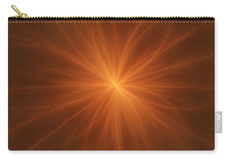 Fractal 137 Zip Pouch featuring the digital art Fractal 137 by Taylor Webb