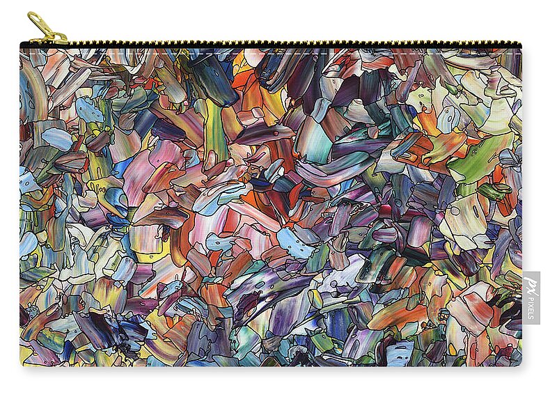 Abstract Carry-all Pouch featuring the painting Fragmenting Heart by James W Johnson