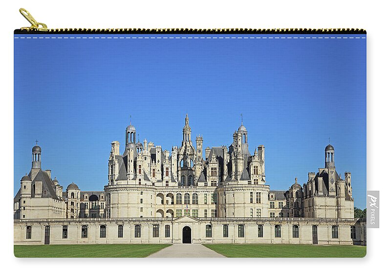 Loire Valley Zip Pouch featuring the photograph France, Chateau De Chambord by Hiroshi Higuchi