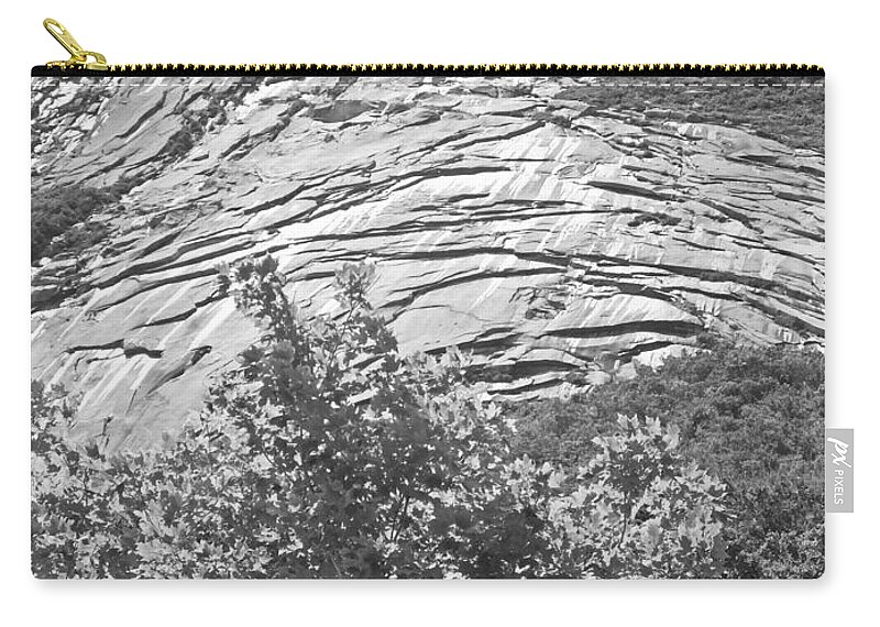 Bw Image Zip Pouch featuring the photograph Franconia Notch Mountain Face NH by Lizi Beard-Ward