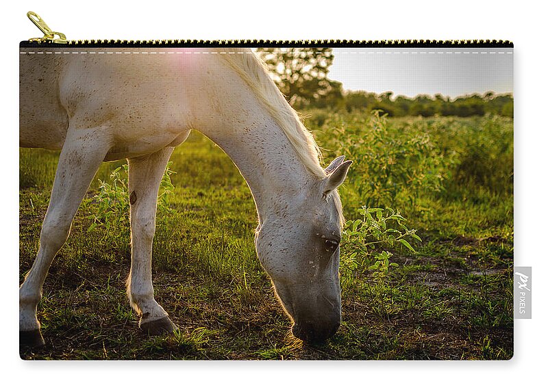 Freckles Zip Pouch featuring the photograph Freckles Pferd by David Morefield