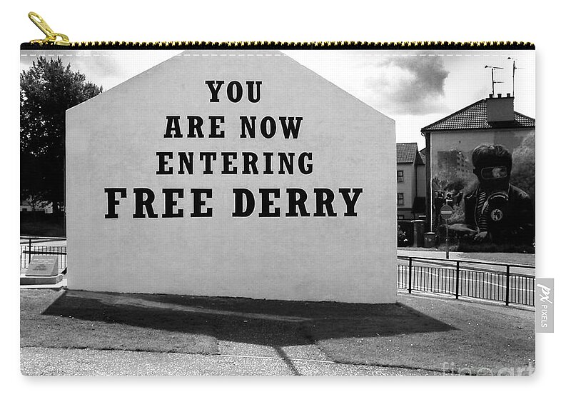Free Derry Corner Zip Pouch featuring the photograph Free Derry Corner 9 by Nina Ficur Feenan