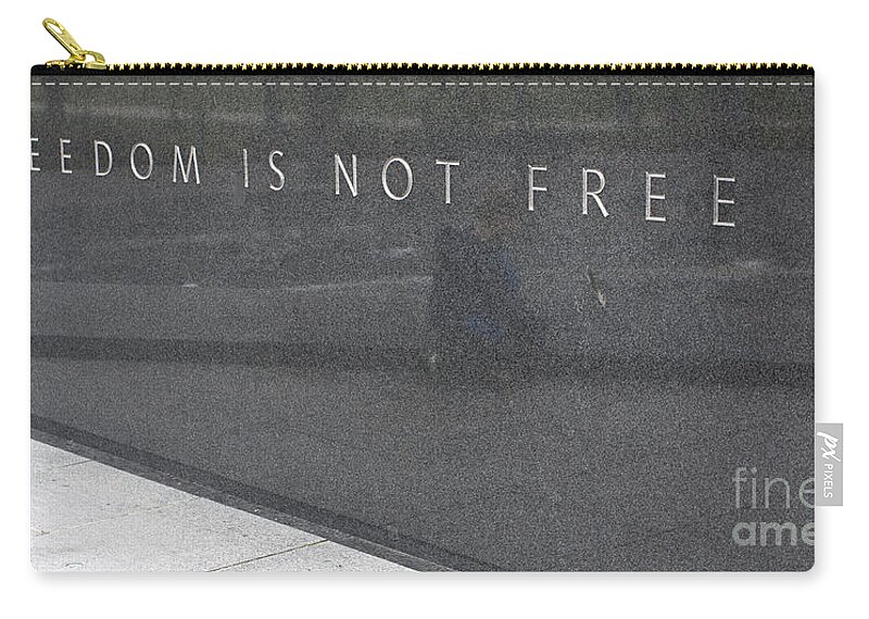 Washington Zip Pouch featuring the photograph Freedom Is Not Free by Steven Ralser