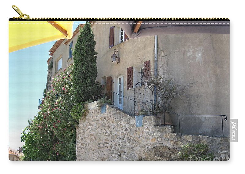 French Village Zip Pouch featuring the photograph French Riviera - Ramatuelle by HEVi FineArt