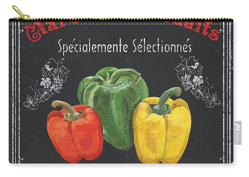 Produce Zip Pouch featuring the painting French Vegetables 3 by Debbie DeWitt