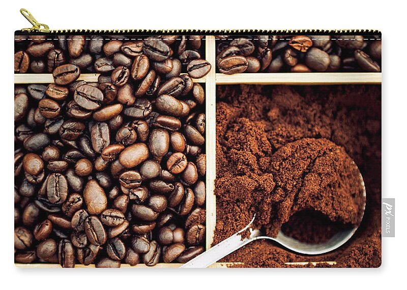 Roasted Zip Pouch featuring the photograph Fresh Coffee by Chang