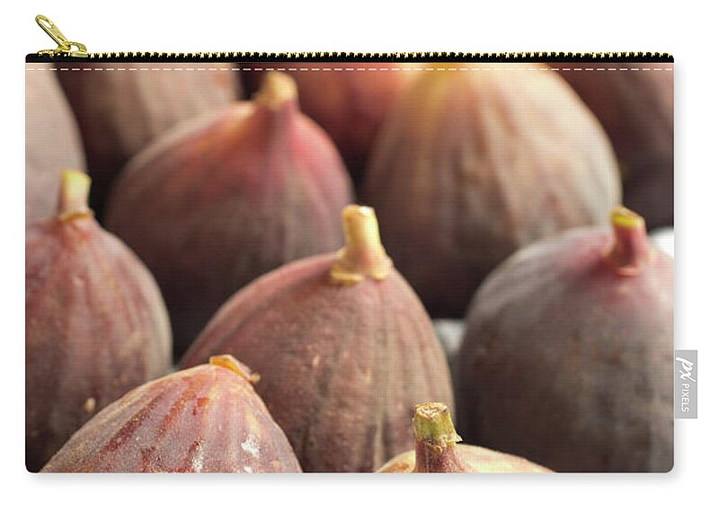 Season Zip Pouch featuring the photograph Fresh Figs by Brian Yarvin