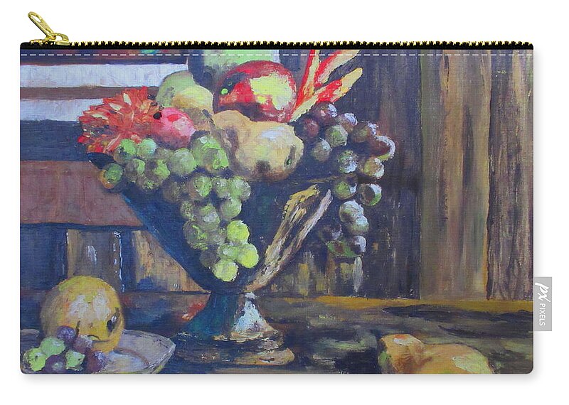 Painting Zip Pouch featuring the painting Fresh Fruit by Ashley Goforth