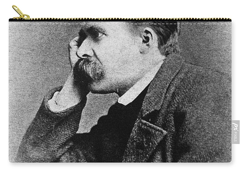 1890 Zip Pouch featuring the photograph Friedrich Nietzsche #2 by Granger