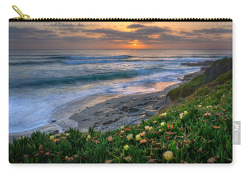 Beach Zip Pouch featuring the photograph From Above by Peter Tellone