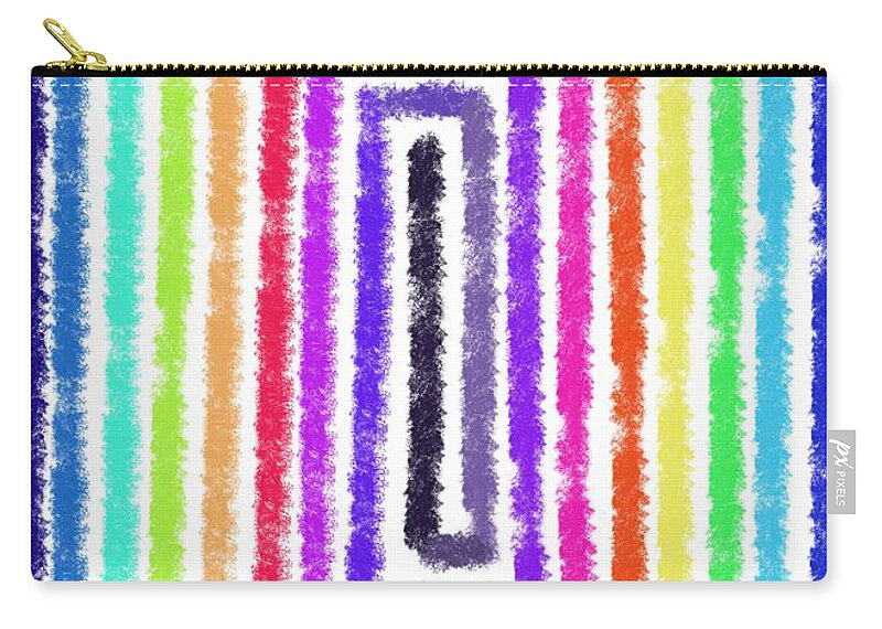 Black To Black Zip Pouch featuring the digital art From Black To Black by Wendy Wilton