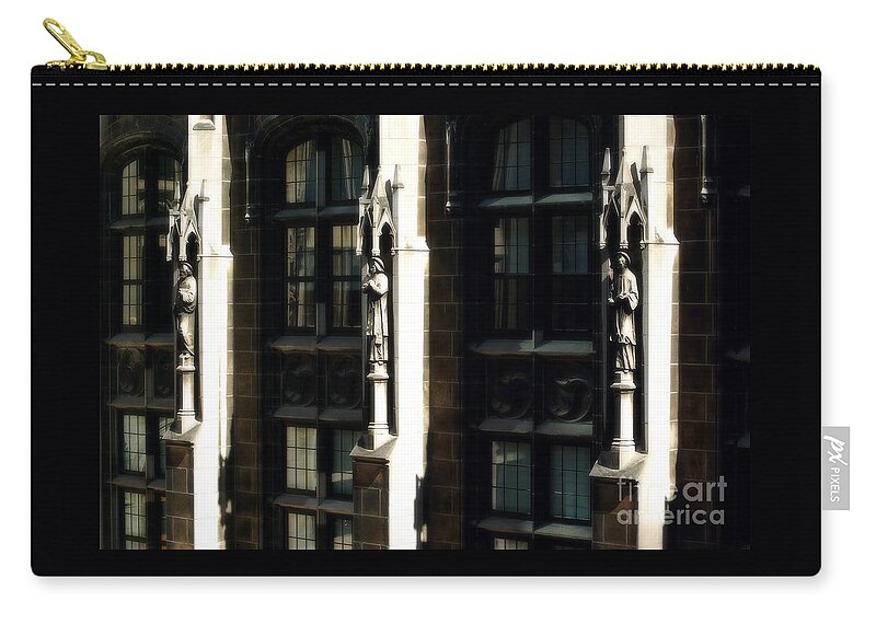 Statues Zip Pouch featuring the photograph From Rome to Chicago by Frank J Casella
