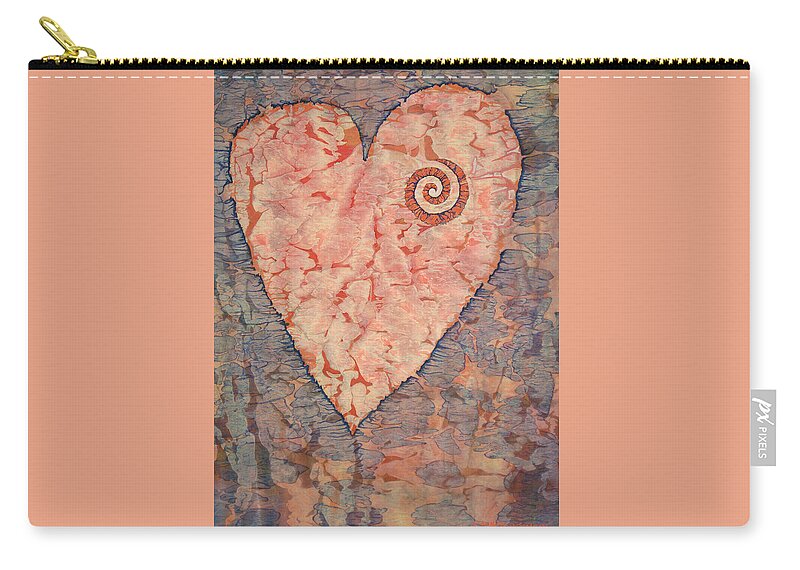 Heart Zip Pouch featuring the painting From The Heart by Lynda Hoffman-Snodgrass