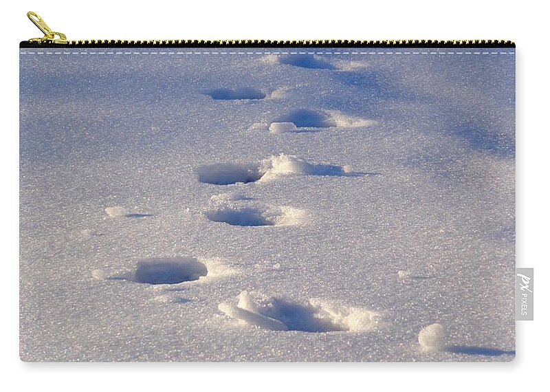 Skompski Zip Pouch featuring the photograph Frosty Path by Joseph Skompski