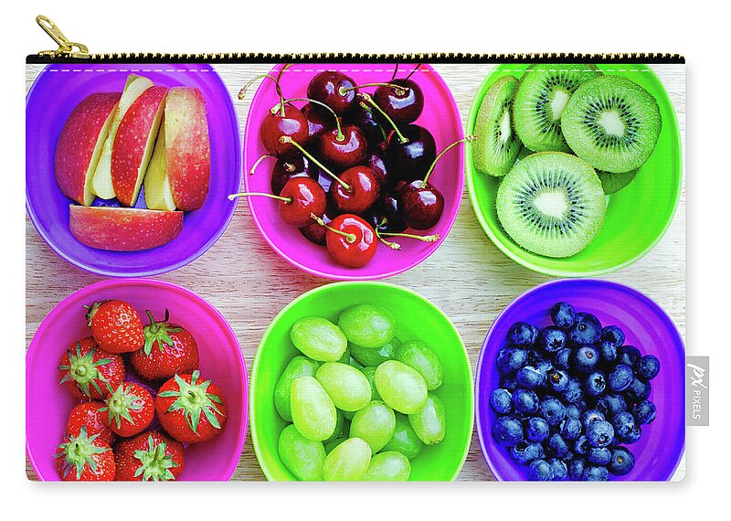 In A Row Zip Pouch featuring the photograph Fruit Pots by Michelle Mcmahon