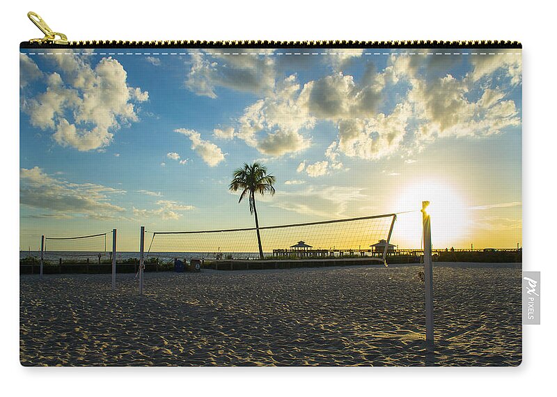 Volleyball Zip Pouch featuring the photograph Ft. Myers Volleyball by Shannon Harrington