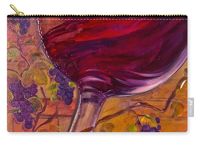 Wine Zip Pouch featuring the painting Full Body by Debi Starr
