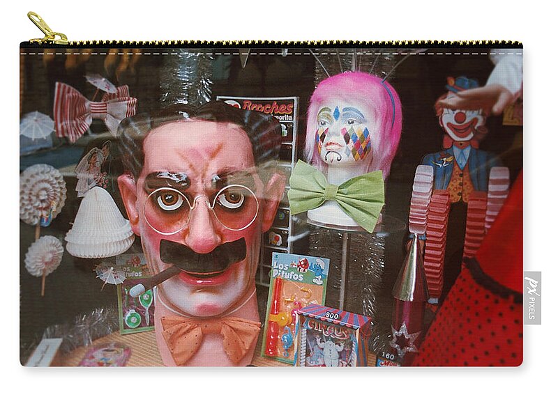 Groucho Marx Zip Pouch featuring the painting Full Marx by Charles Stuart