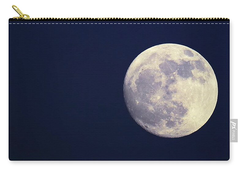 Sky Zip Pouch featuring the photograph Full Moon by Sjo