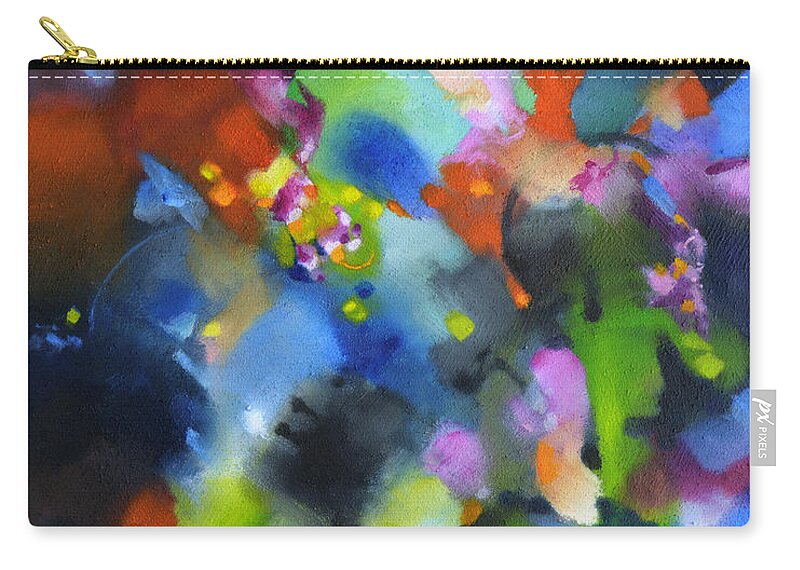 Abstract Zip Pouch featuring the painting Full Range by Sally Trace