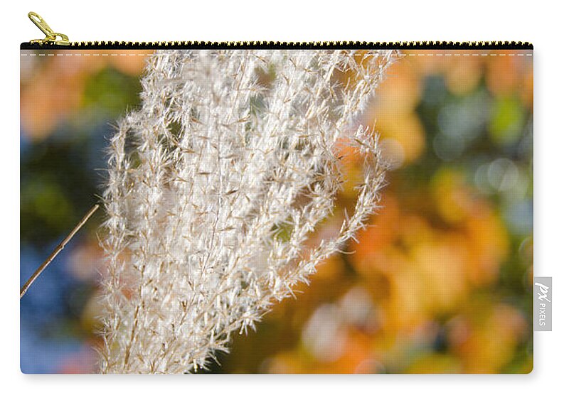 Fuzzy Zip Pouch featuring the photograph Fuzzy Grass 4 by Cassie Marie Photography