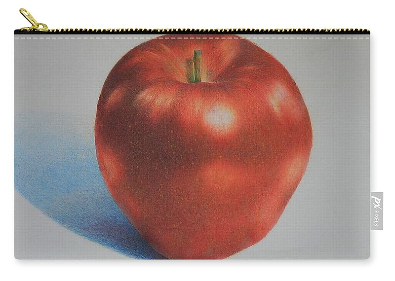 Apple Zip Pouch featuring the painting Gala by Pamela Clements