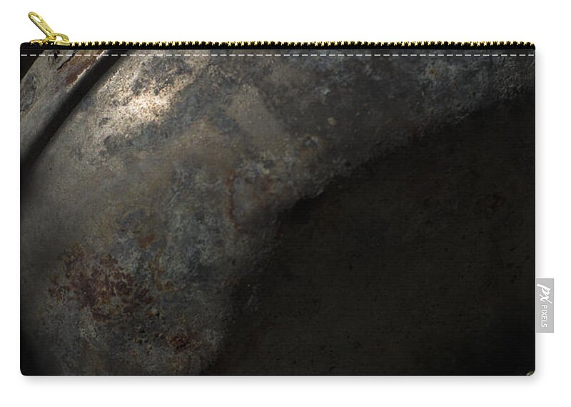 Rust Zip Pouch featuring the photograph Galaxy in a Galvanized Pan by Rebecca Sherman