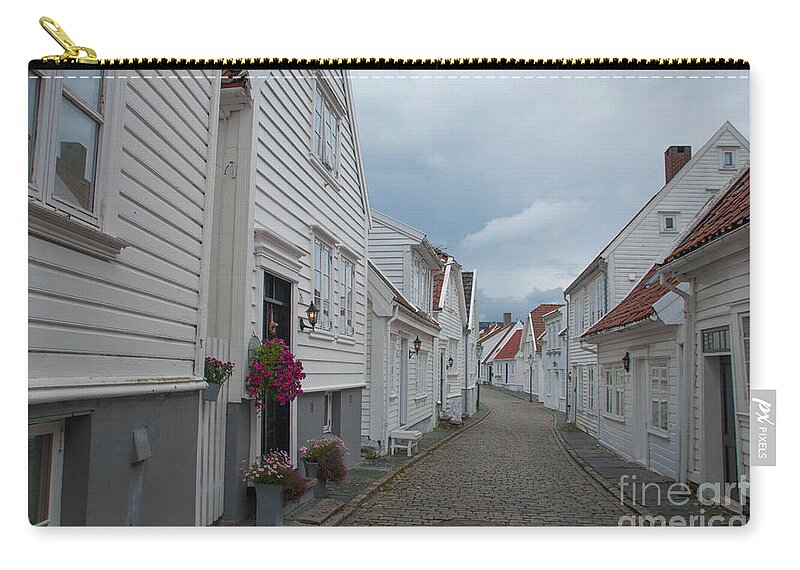 Scandinavian Zip Pouch featuring the photograph Gamle Stavanger Norway 3 by Amanda Mohler
