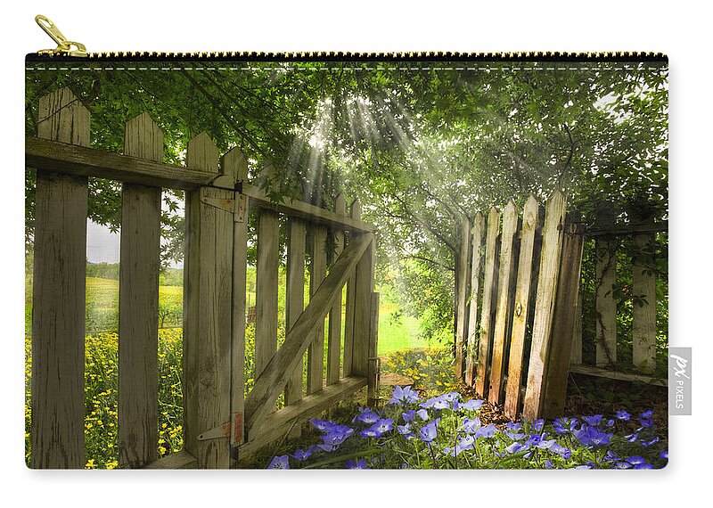 Appalachia Zip Pouch featuring the photograph Garden of Eden by Debra and Dave Vanderlaan