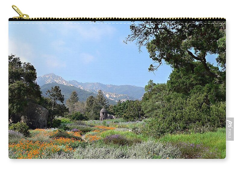  California Zip Pouch featuring the photograph Garden by Steve Ondrus
