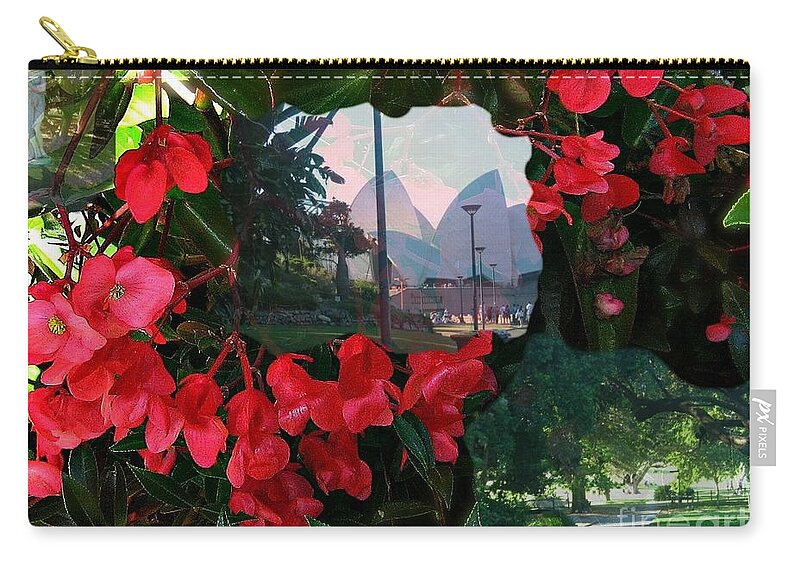 Garden Zip Pouch featuring the mixed media Garden Whispers by Leanne Seymour
