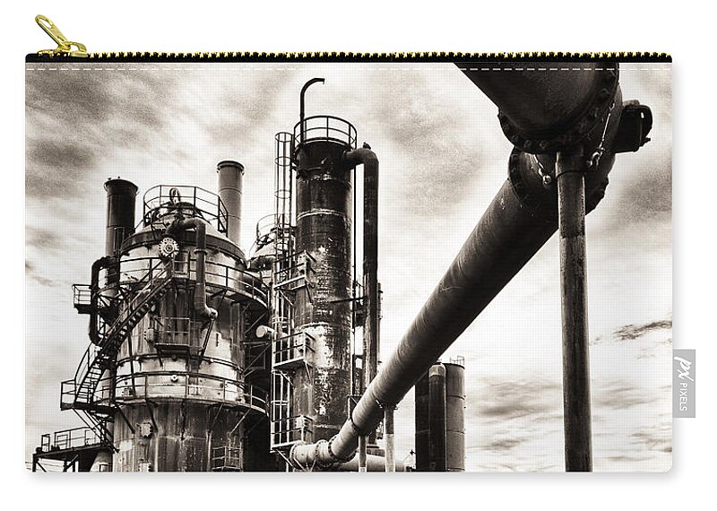 Seattle Zip Pouch featuring the photograph Gas Works by Niels Nielsen