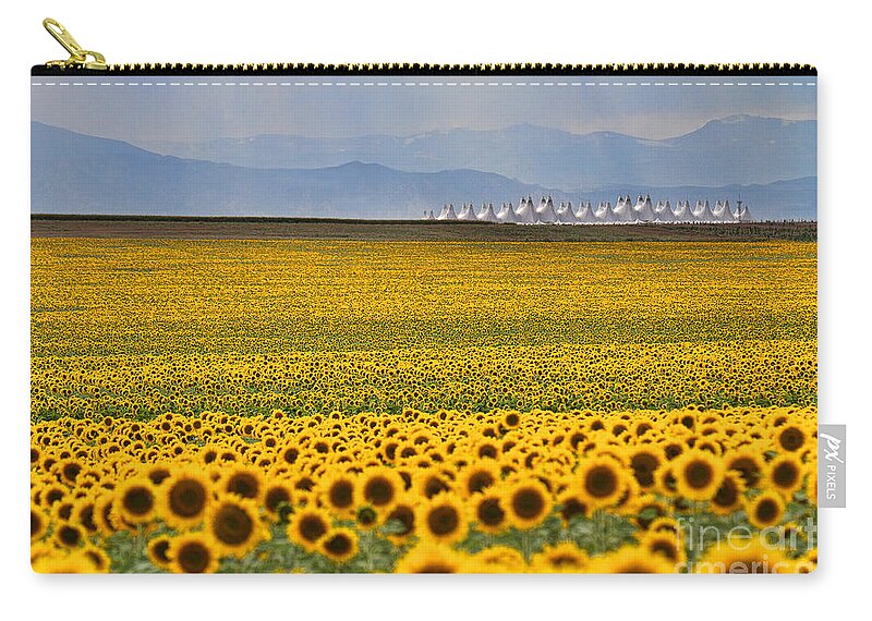 Flowers Zip Pouch featuring the photograph Gateway to the Rockies by Jim Garrison