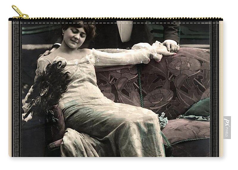 Gazing Over Her Shoulder Zip Pouch featuring the photograph Gazing Over Her Shoulder by Denise Beverly