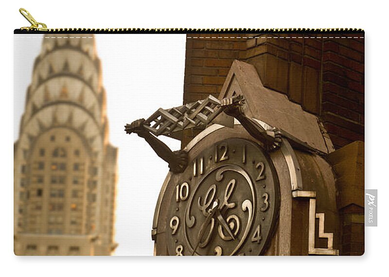 New York Zip Pouch featuring the photograph General Electric Building 1 by David Smith