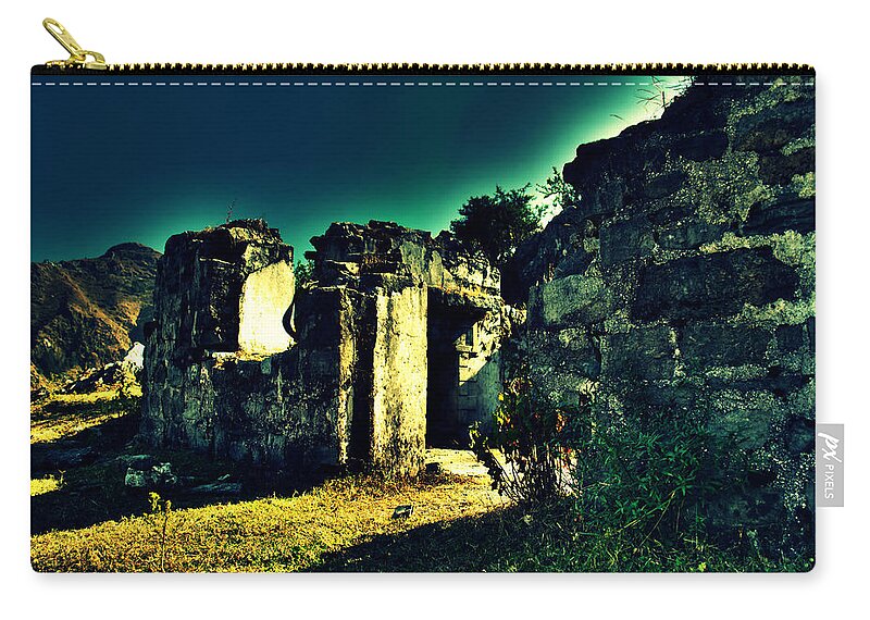 Wallpaper Buy Art Print Phone Case T-shirt Beautiful Duvet Case Pillow Tote Bags Shower Curtain Greeting Cards Mobile Phone Apple Android Nature Ruins Haunted Old House Abandoned Radha Bhavan Mussoorie Mansion Palace Fort Mountain Hill Top Ghost Salman Ravish Khan Zip Pouch featuring the photograph Geoge Everest's House by Salman Ravish