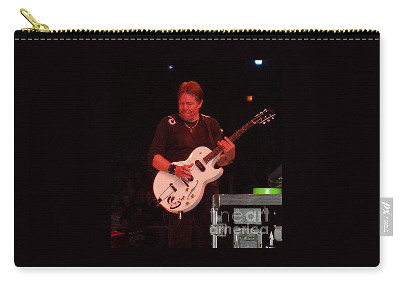 George Thorogood Performing Zip Pouch featuring the photograph George Thorogood performing by John Telfer