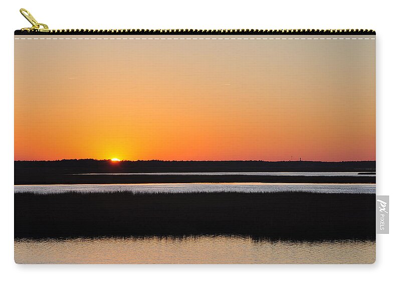 Orange Zip Pouch featuring the photograph Georgia Sunset by Frank Madia