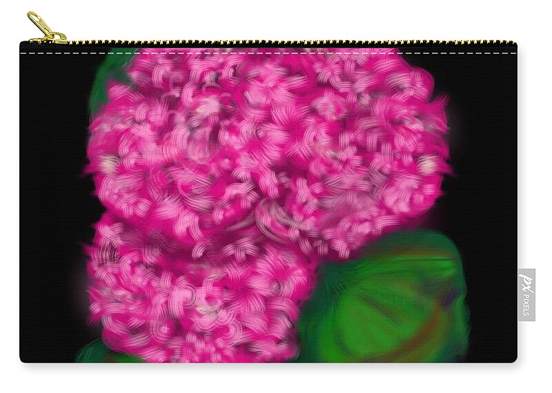 Floral Zip Pouch featuring the digital art Geranium by Christine Fournier