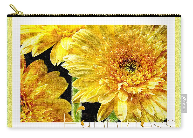 Gerber Zip Pouch featuring the photograph Gerber Daisy Happiness 6 by Andee Design