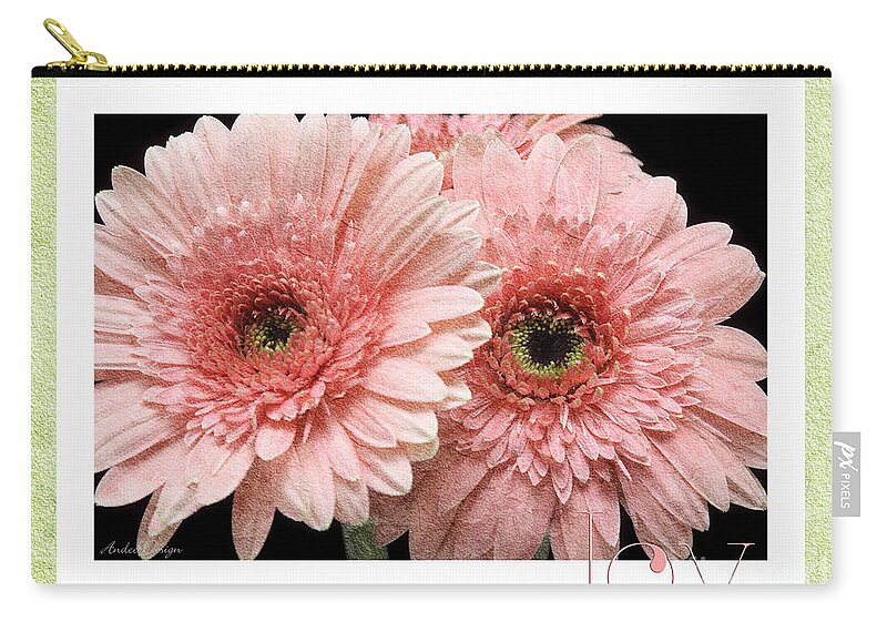 Gerber Zip Pouch featuring the photograph Gerber Daisy Joy 4 by Andee Design