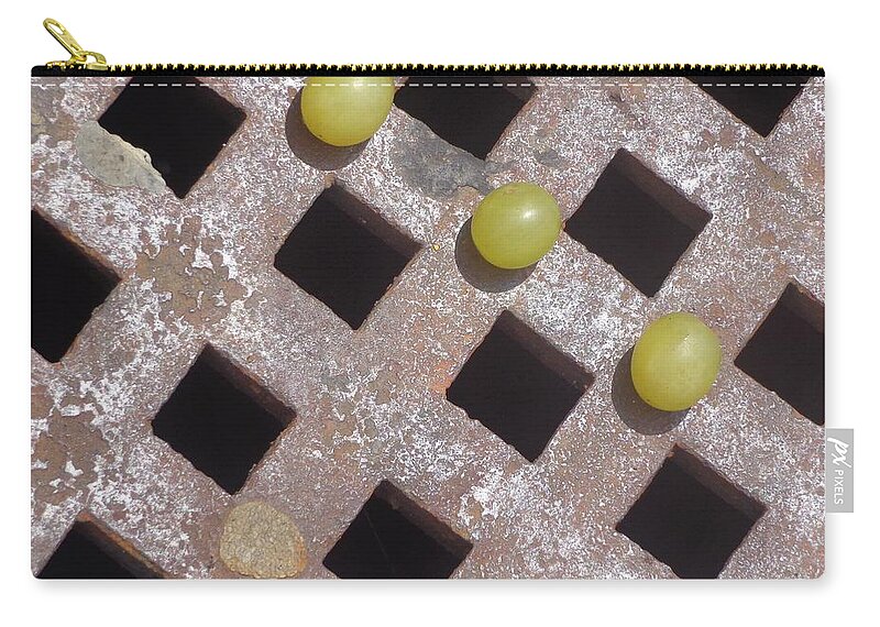 Grape Zip Pouch featuring the photograph Getting Through an Obstacle Course by Christina Verdgeline