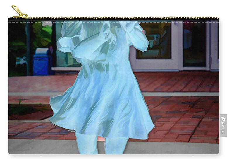 Ghost Zip Pouch featuring the photograph Ghost Child by John Haldane