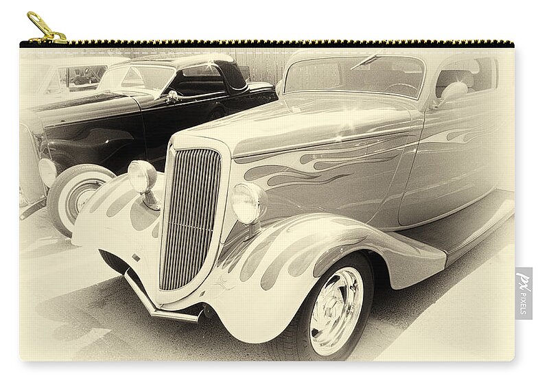 Hot Rods Zip Pouch featuring the photograph Ghost Rods by Ron Roberts