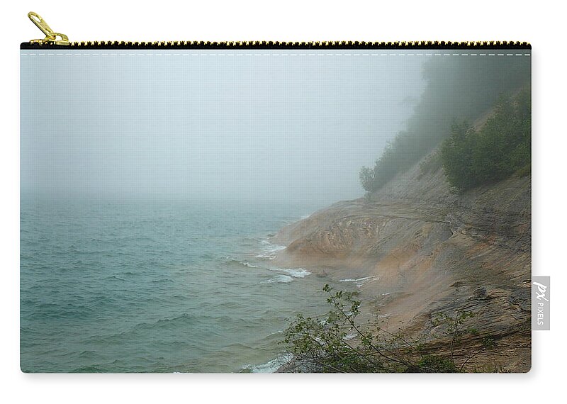 Upper Peninsula Zip Pouch featuring the photograph Ghostly Shore by Two Bridges North