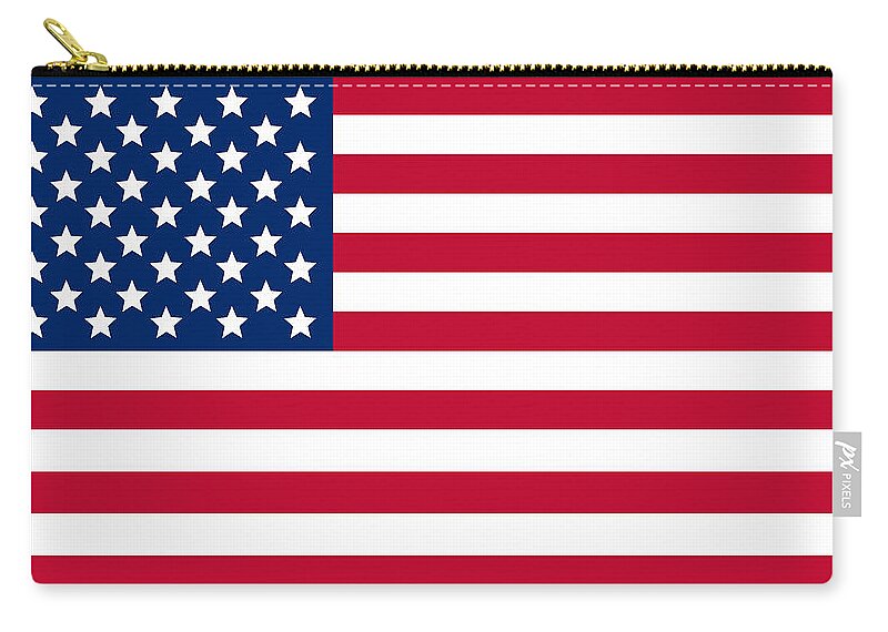 Flag Zip Pouch featuring the digital art Giant American Flag by Ron Hedges