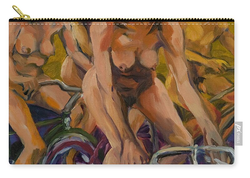 Urban Zip Pouch featuring the painting Girl boy girl boy by Peregrine Roskilly