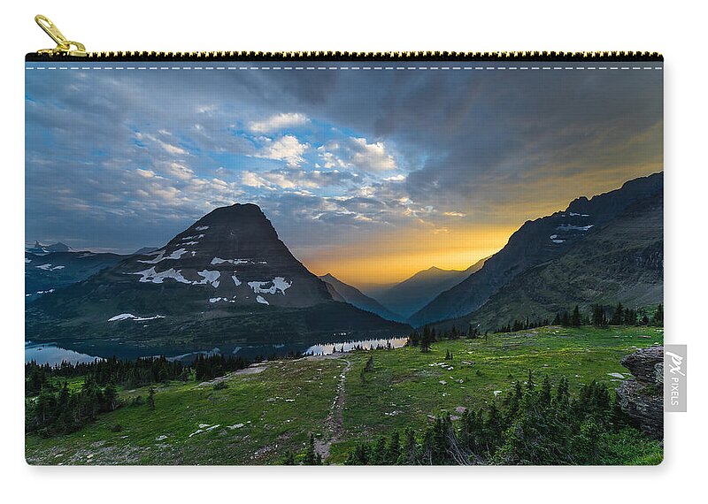 Glacier Zip Pouch featuring the photograph Glacier National Park 3 by Larry Marshall