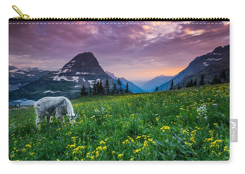 Clouds Zip Pouch featuring the photograph Glacier National Park 4 by Larry Marshall